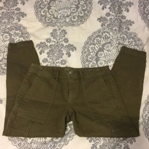 Banana Republic green denim -skinny ankle